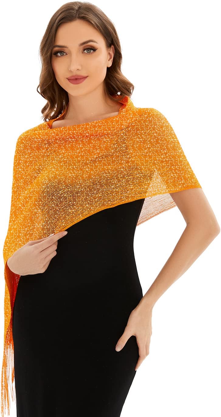 KUNINDOME Sparkling Metallic Shawls and Wraps with Buckle,for Evening Dresses Party Wedding Bride Bridesmaid - Image 2